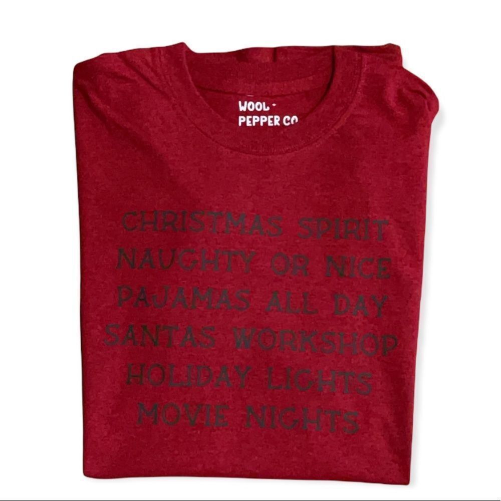 NWT Wool + Pepper Co. Christmas TShirt